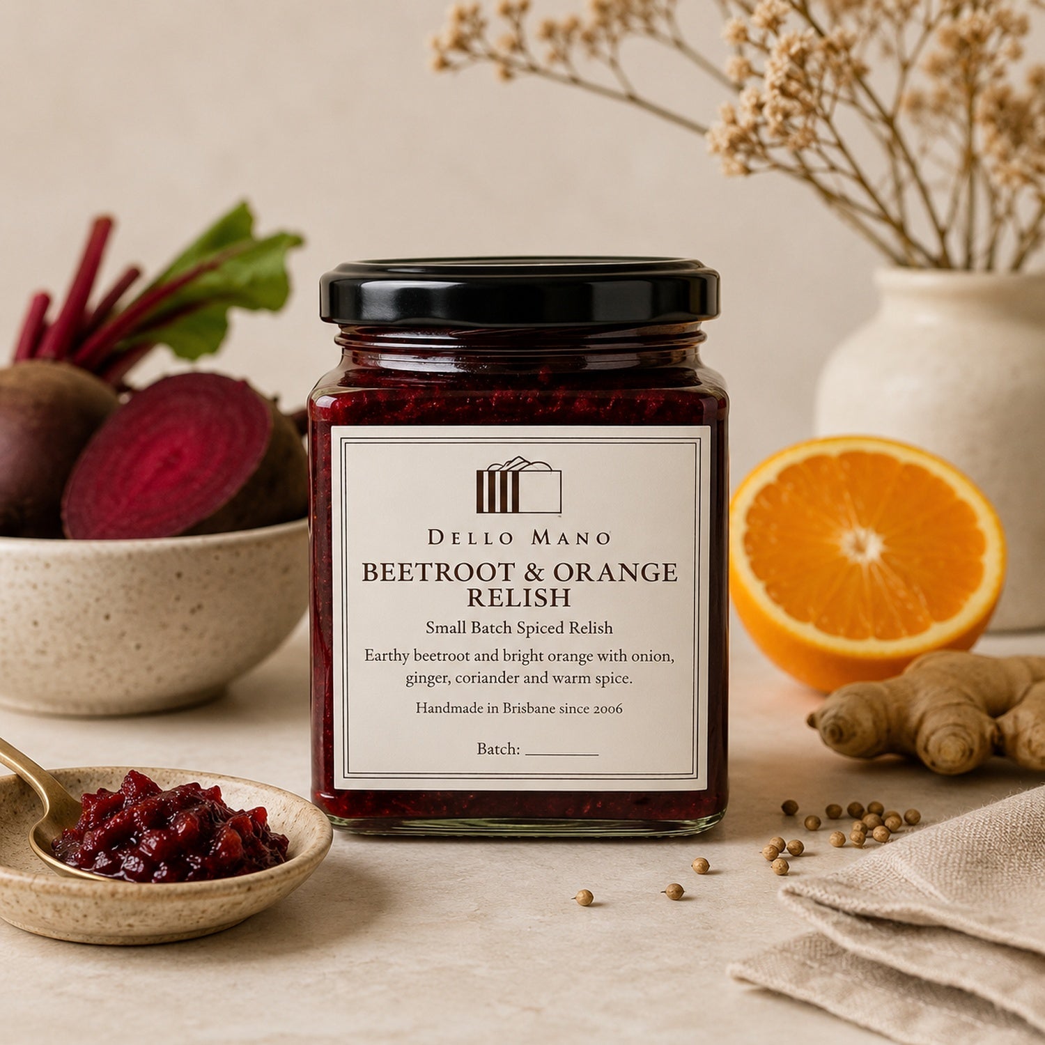 Beetroot & Orange Relish | Handmade Luxury Treats by Dello Mano