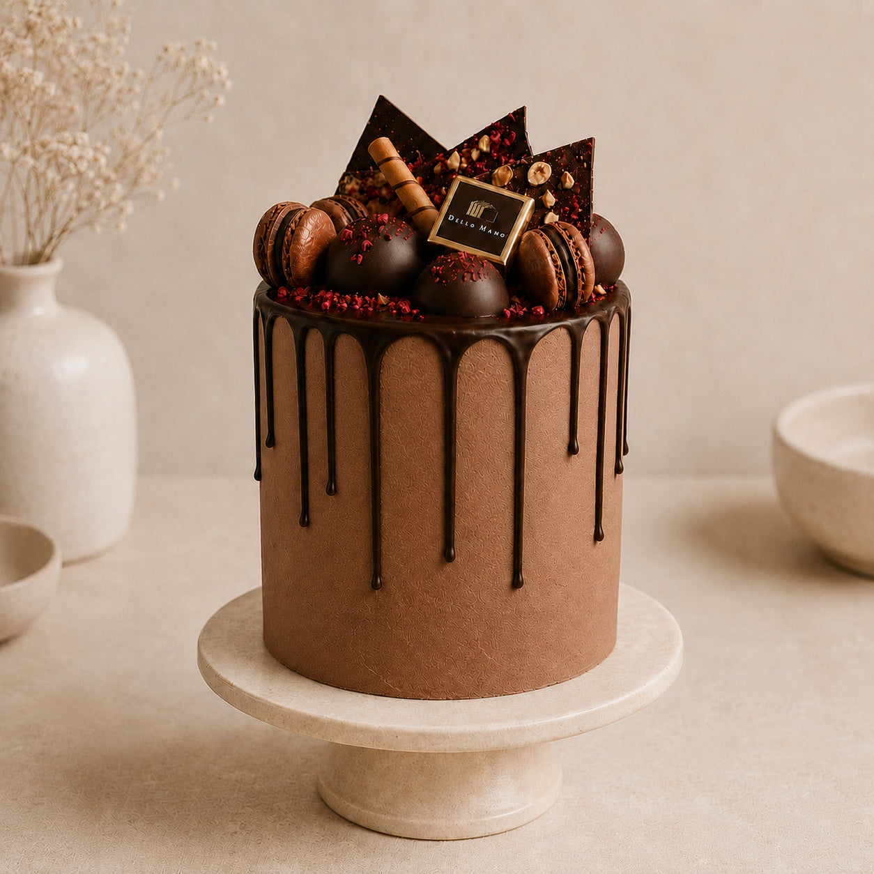Dello Mano Chocolate Celebration Cake for birthdays and larger gatherings
