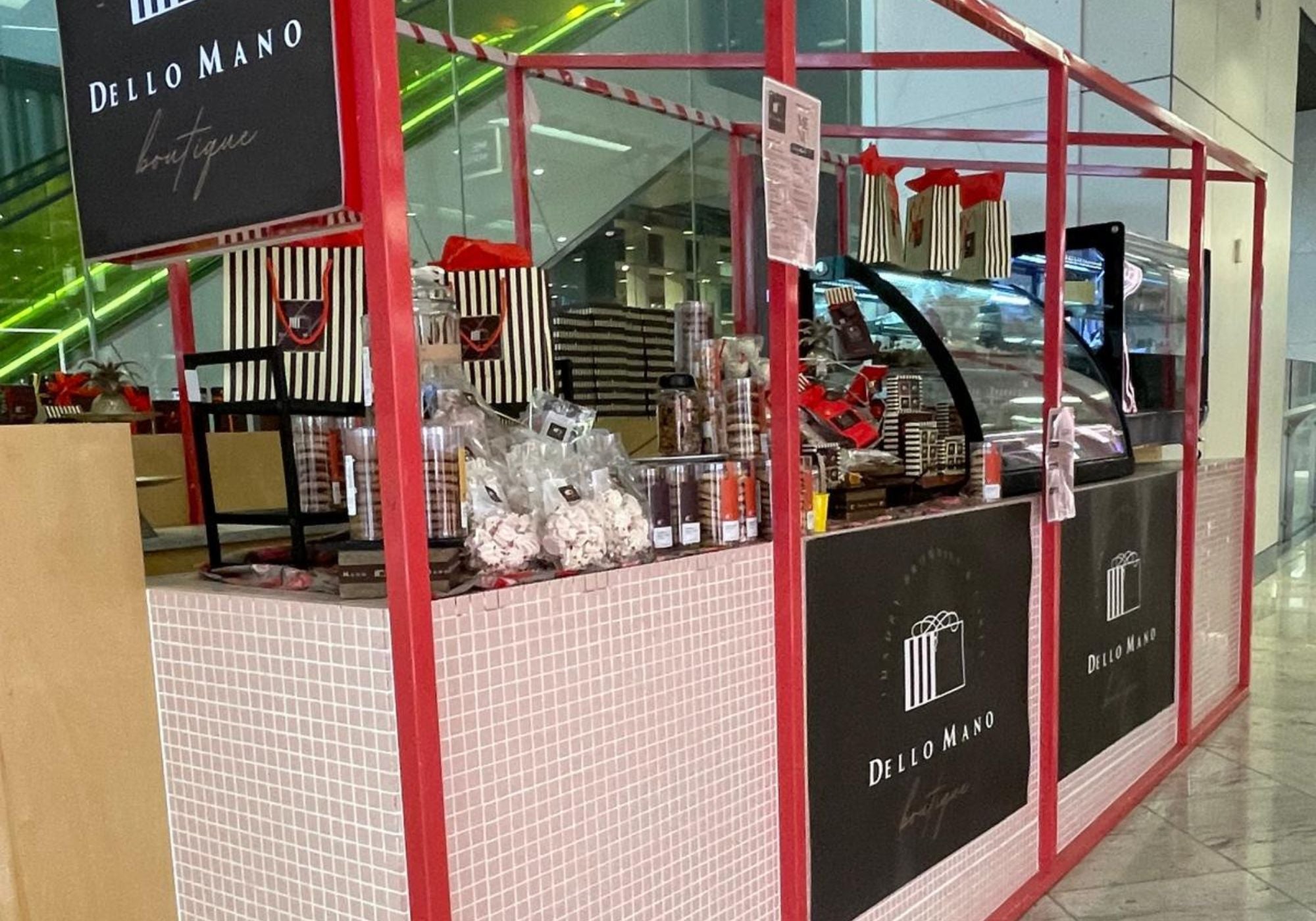 Dello Mano boutique kiosk insidethe Wintergarden Shopping Centre on the Queen St. Mall in Brisbane CBD