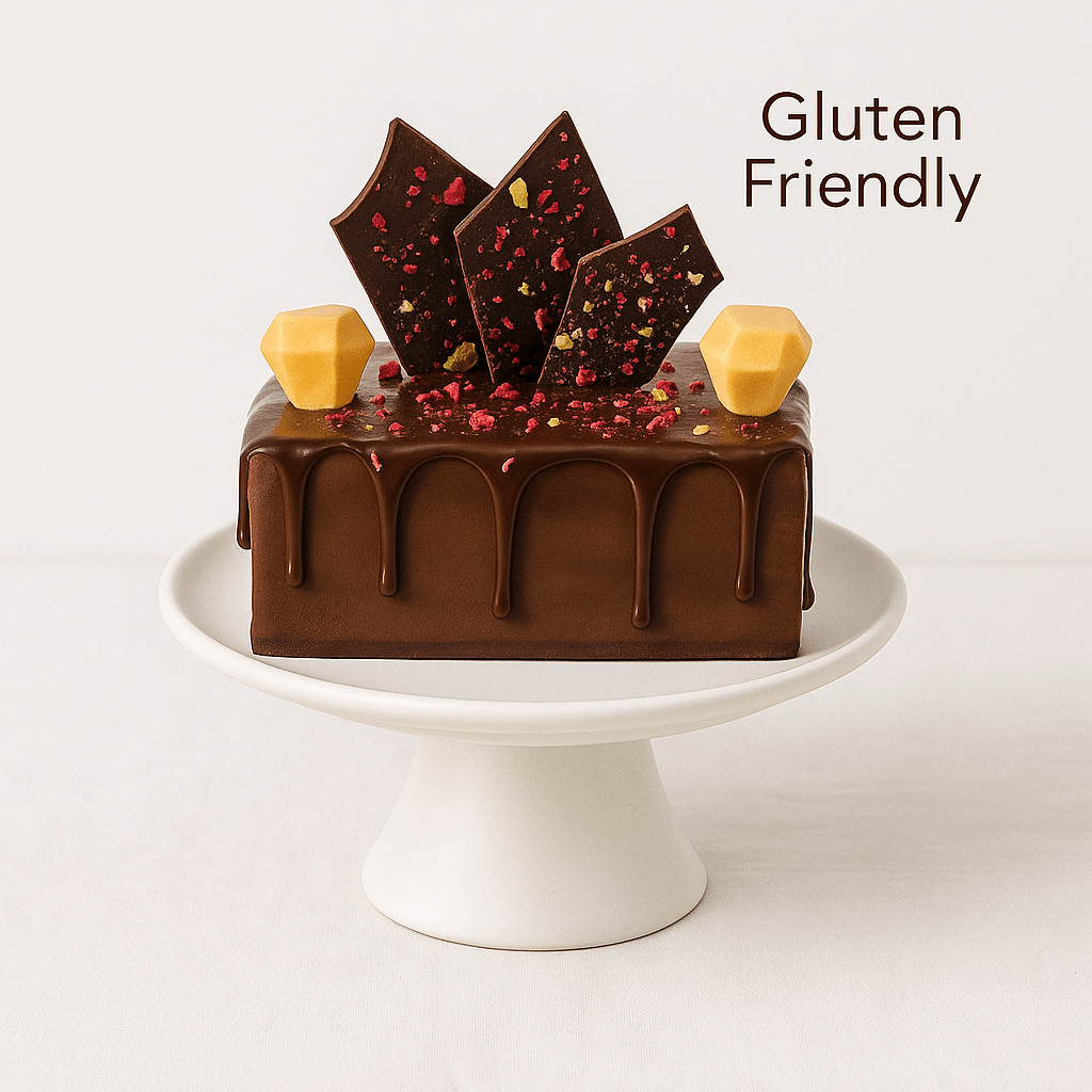 Gluten Friendly Brownie Cake - Chocolate Jewel Box | Handmade Luxury Treats by Dello Mano