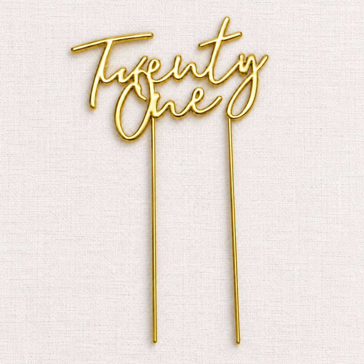 Gold 21st Birthday Cake Topper | Handmade Luxury Treats by Dello Mano
