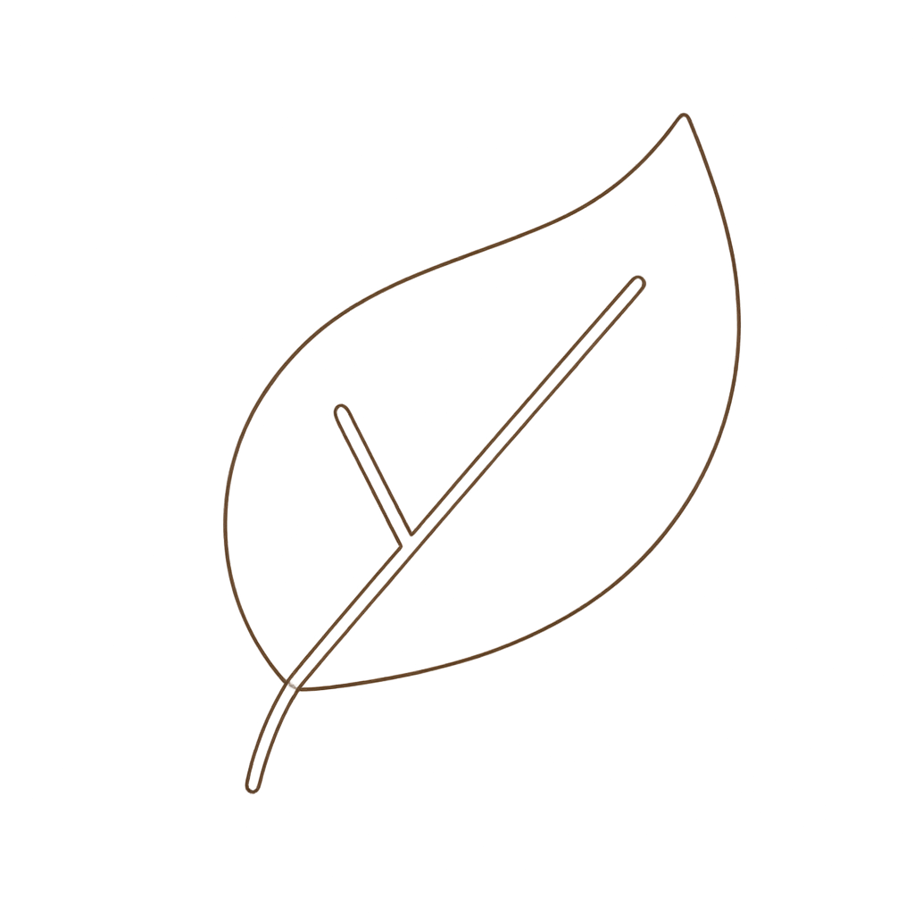 Simple line drawing of a plant icon on a transparent background