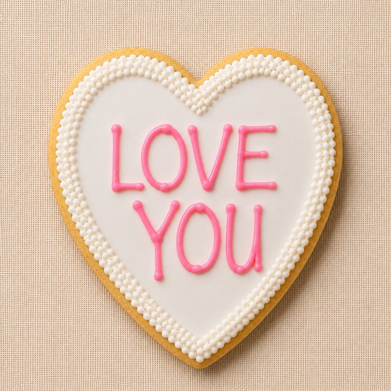 Love You Heart Cookie | Handmade Luxury Treats by Dello Mano
