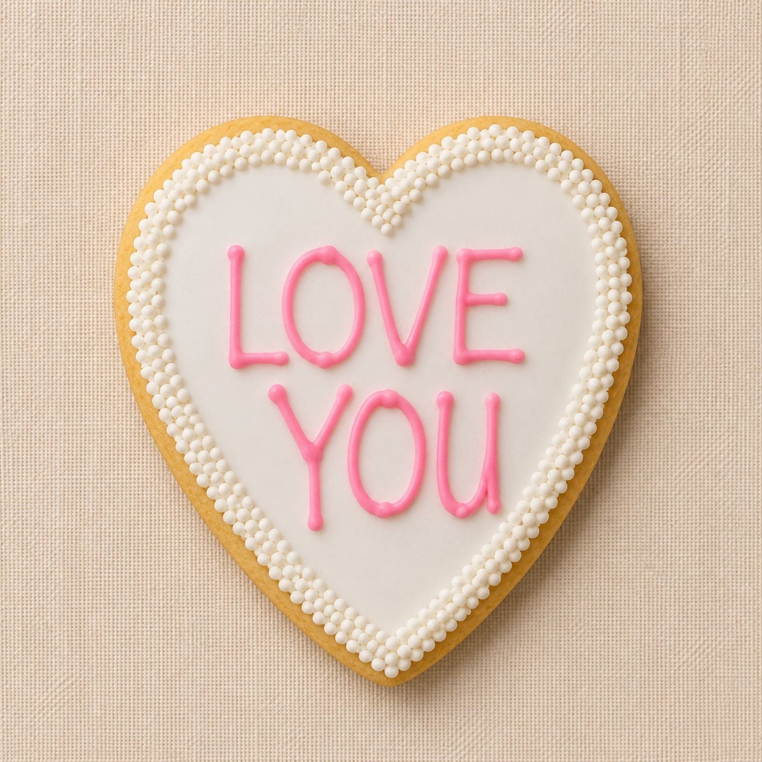Love You Heart Cookie | Handmade Luxury Treats by Dello Mano