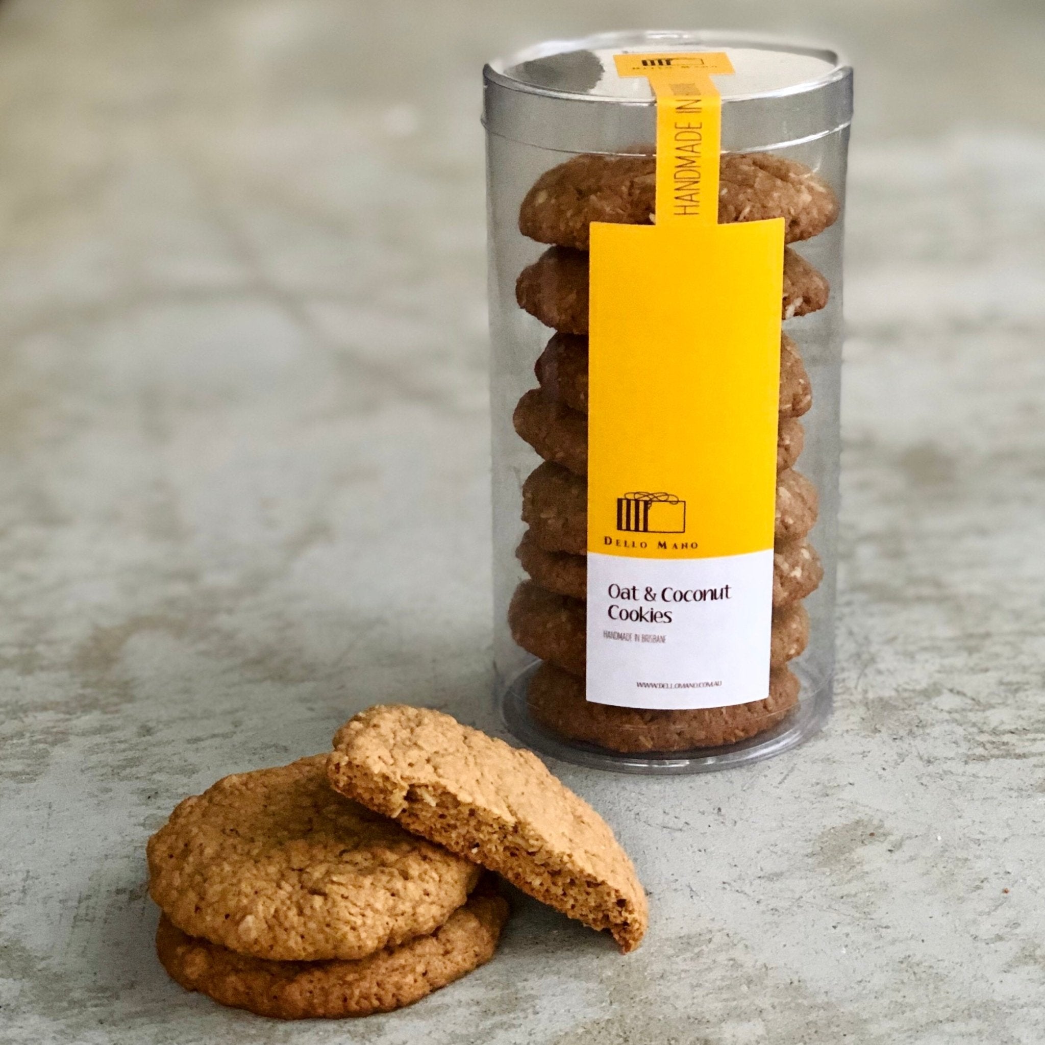 Caramalised Oat & Coconut Cookies | Handmade Luxury Treats by Dello Mano