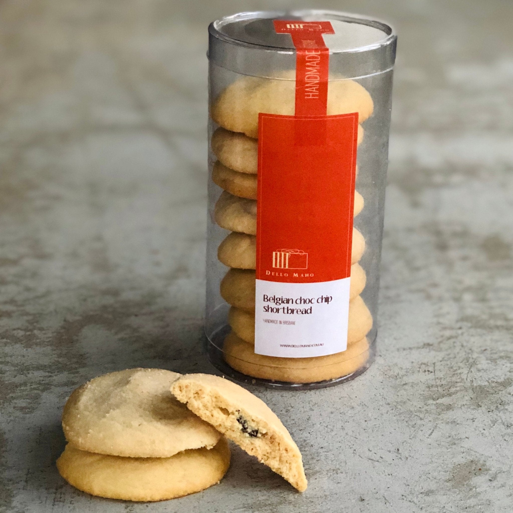 Chocolate Chip Shortbread Cookies | Handmade Luxury Treats by Dello Mano