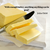 An image of sliced butter and a quote by Julia Child about butter