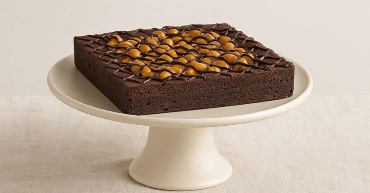Caramelised Macadamia Brownie Tart – When a Brownie Becomes a Cake - Dello Mano