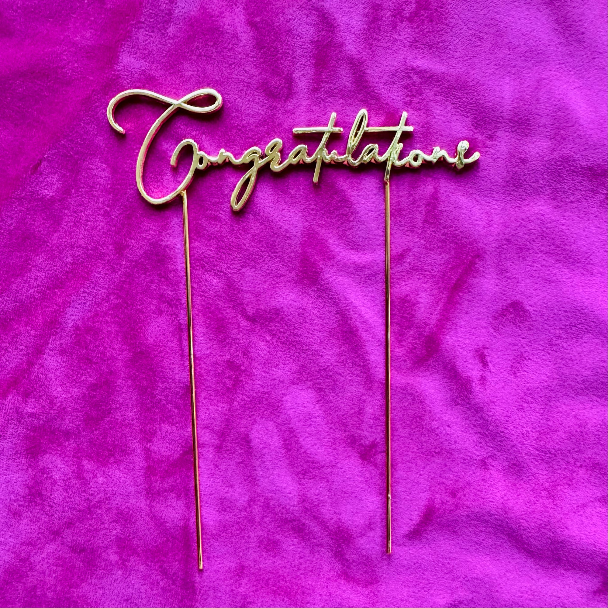 Cake Topper - Congratulations - Gold