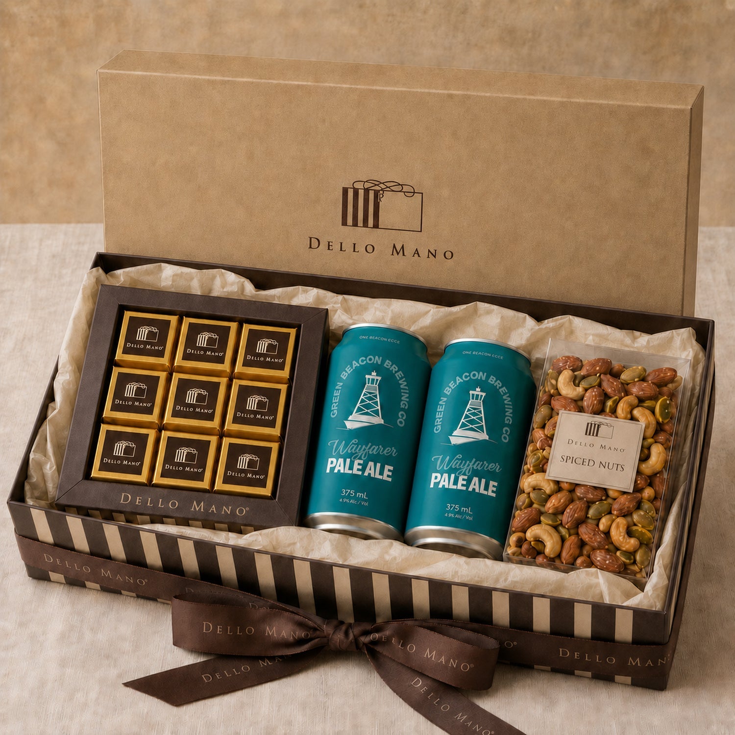 Brownies & Beer Hamper | Handmade Luxury Treats by Dello Mano