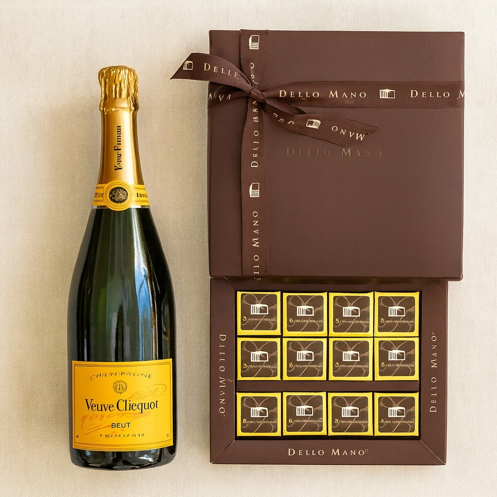 Brownies & Bubbles Gift Hamper | Handmade Luxury Treats by Dello Mano