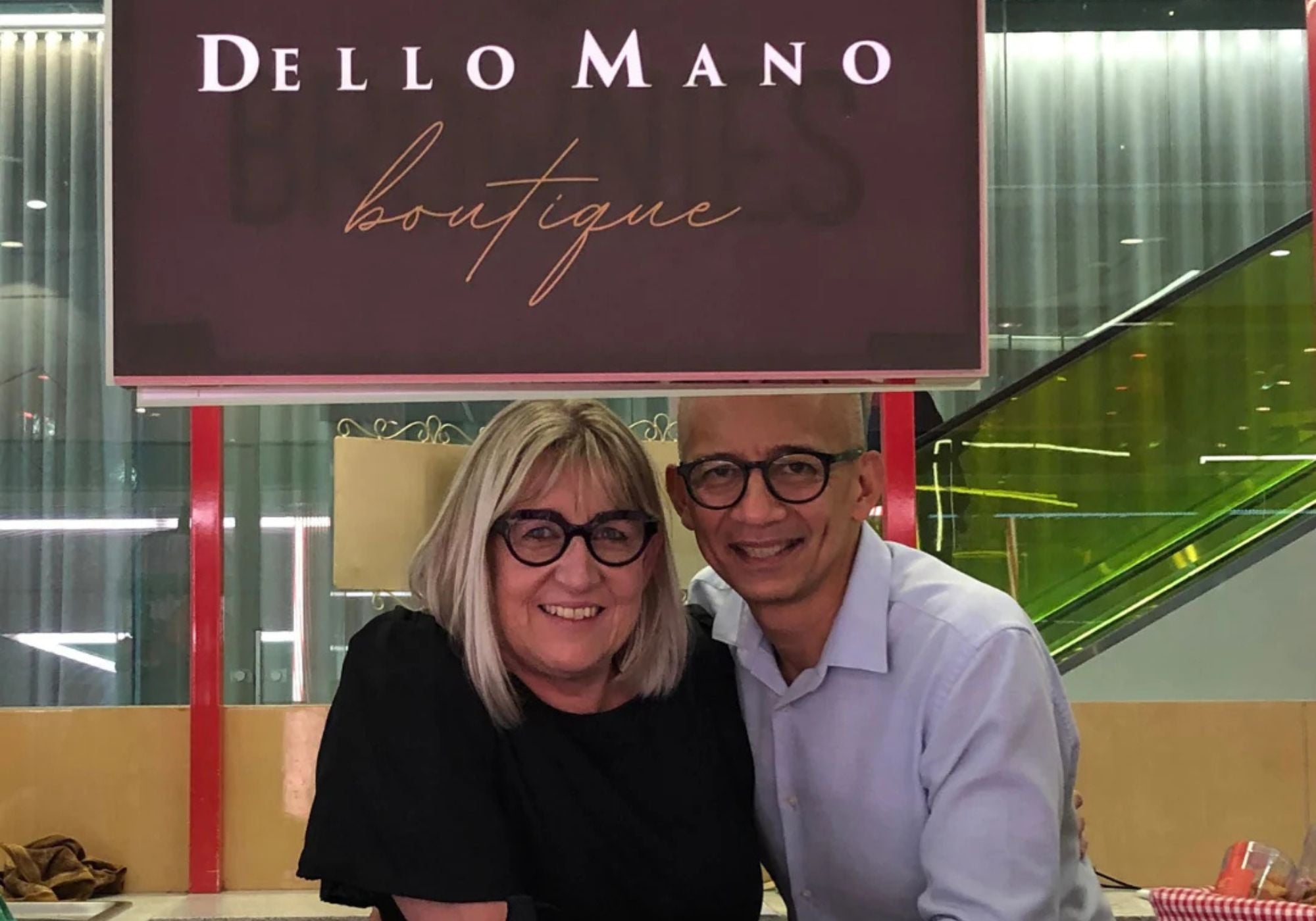 Deb and Bien Peralta at Dello Mano cake shop Brisbane Wintergarden Queen Street Mall