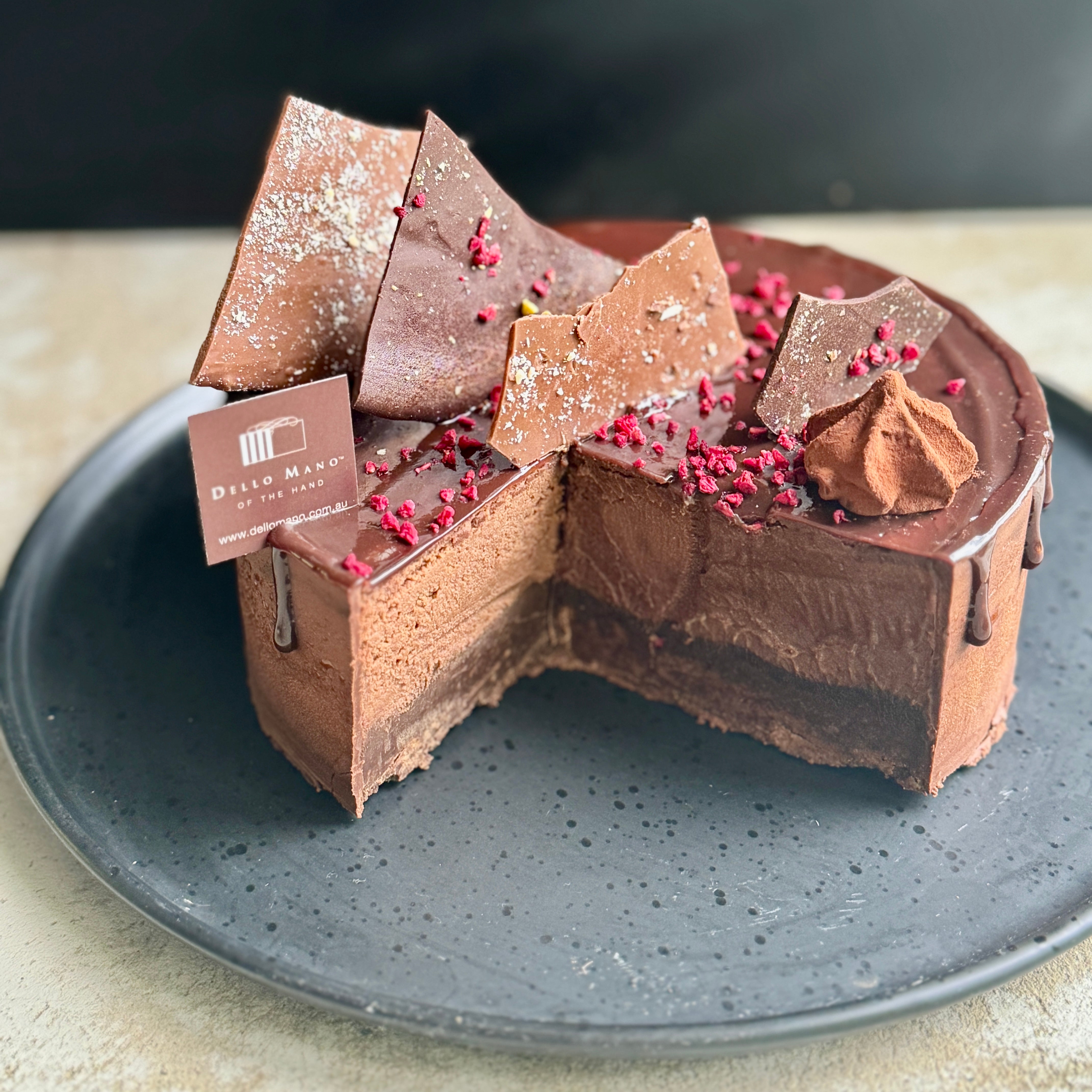 Divine Belgian Chocolate Mousse Cake