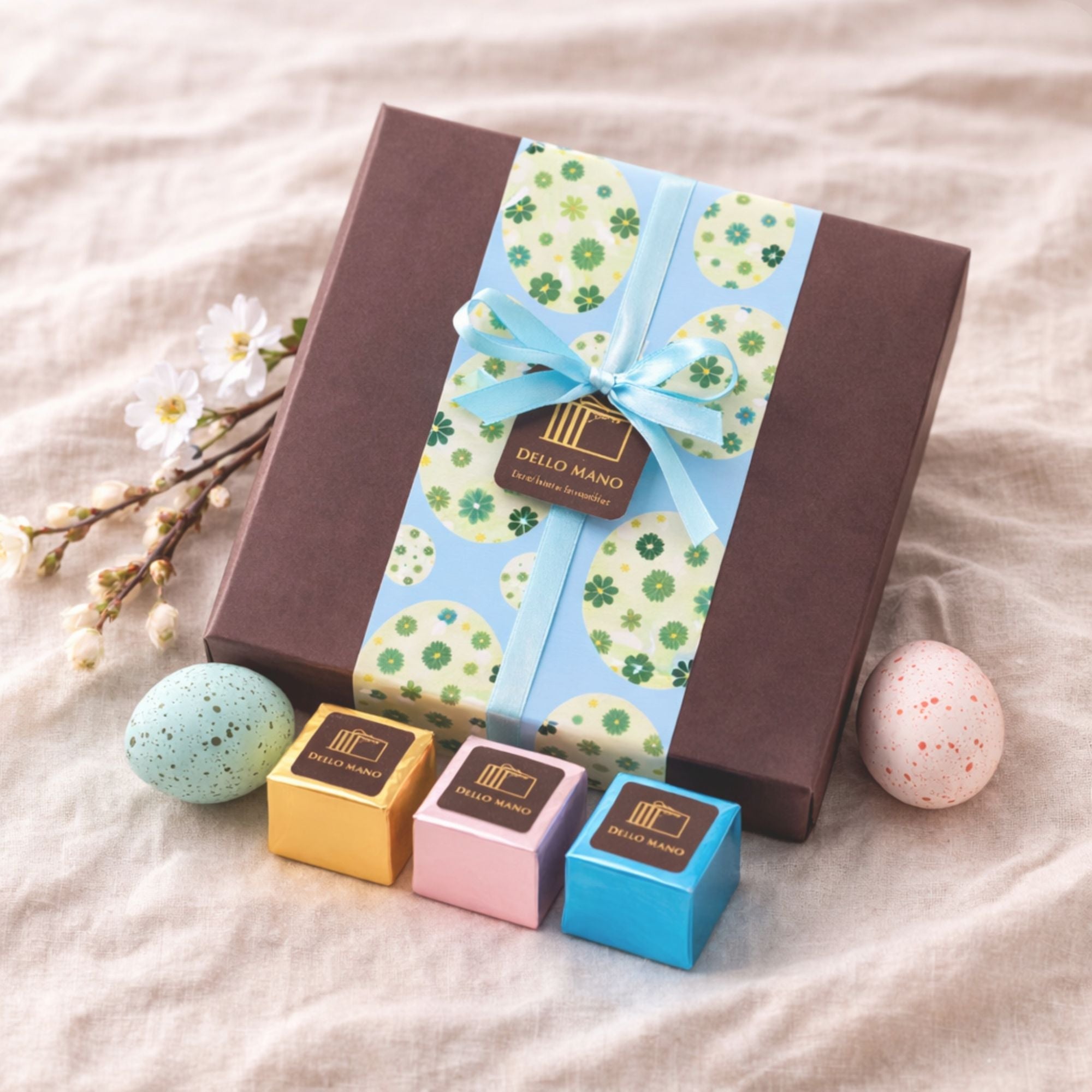 Easter Brownie Gift Box Mixed | Handmade Luxury Treats by Dello Mano