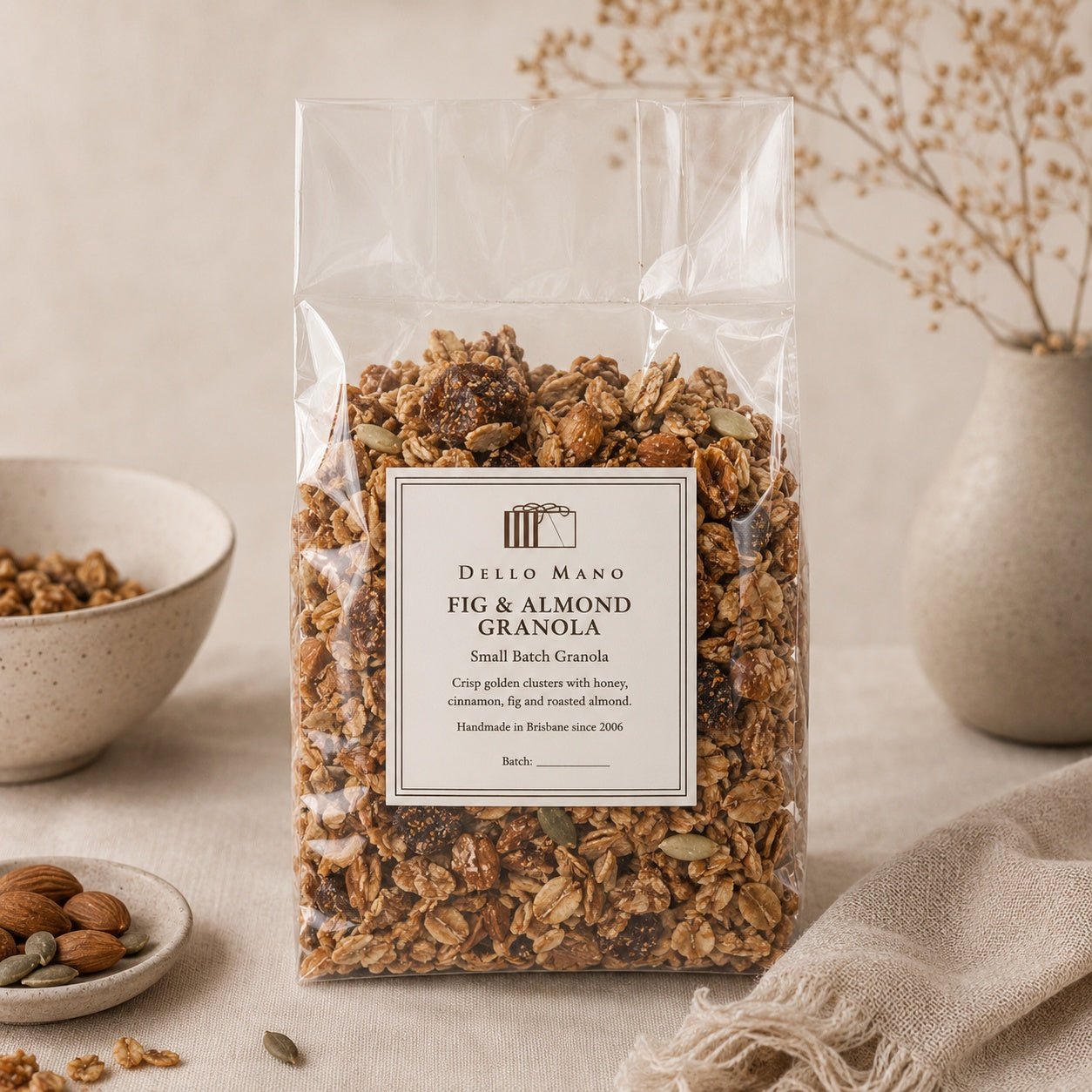 Fig & Almond Granola | Handmade Luxury Treats by Dello Mano