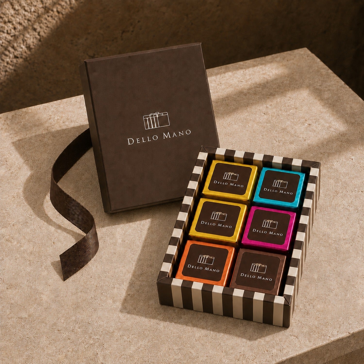 Luxury Brownie Gift Box – 6 Piece, Classic or Mixed Flavours | Handmade Luxury Treats by Dello Mano