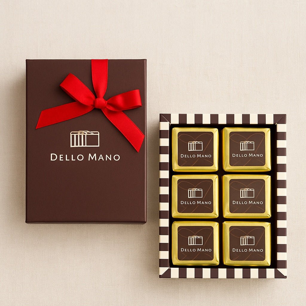 Luxury Brownie Gift Box – 6 Piece, Classic or Mixed Flavours | Handmade Luxury Treats by Dello Mano