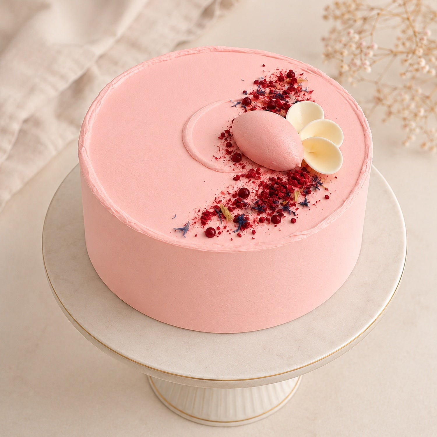 Raspberry Blossom — Vanilla Raspberry Cake | Handmade Luxury Treats by Dello Mano