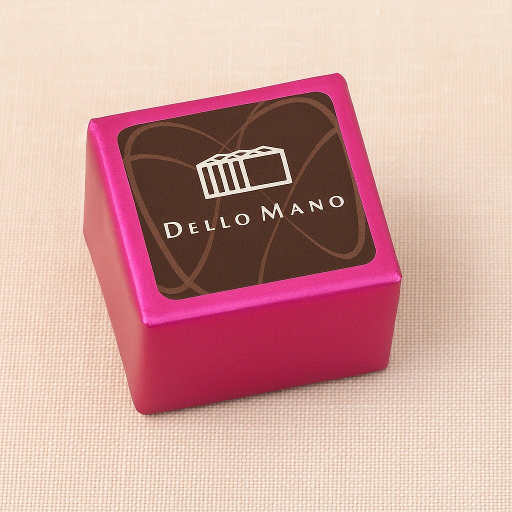 Raspberry Hazelnut Brownie Cube | Handmade Luxury Treats by Dello Mano