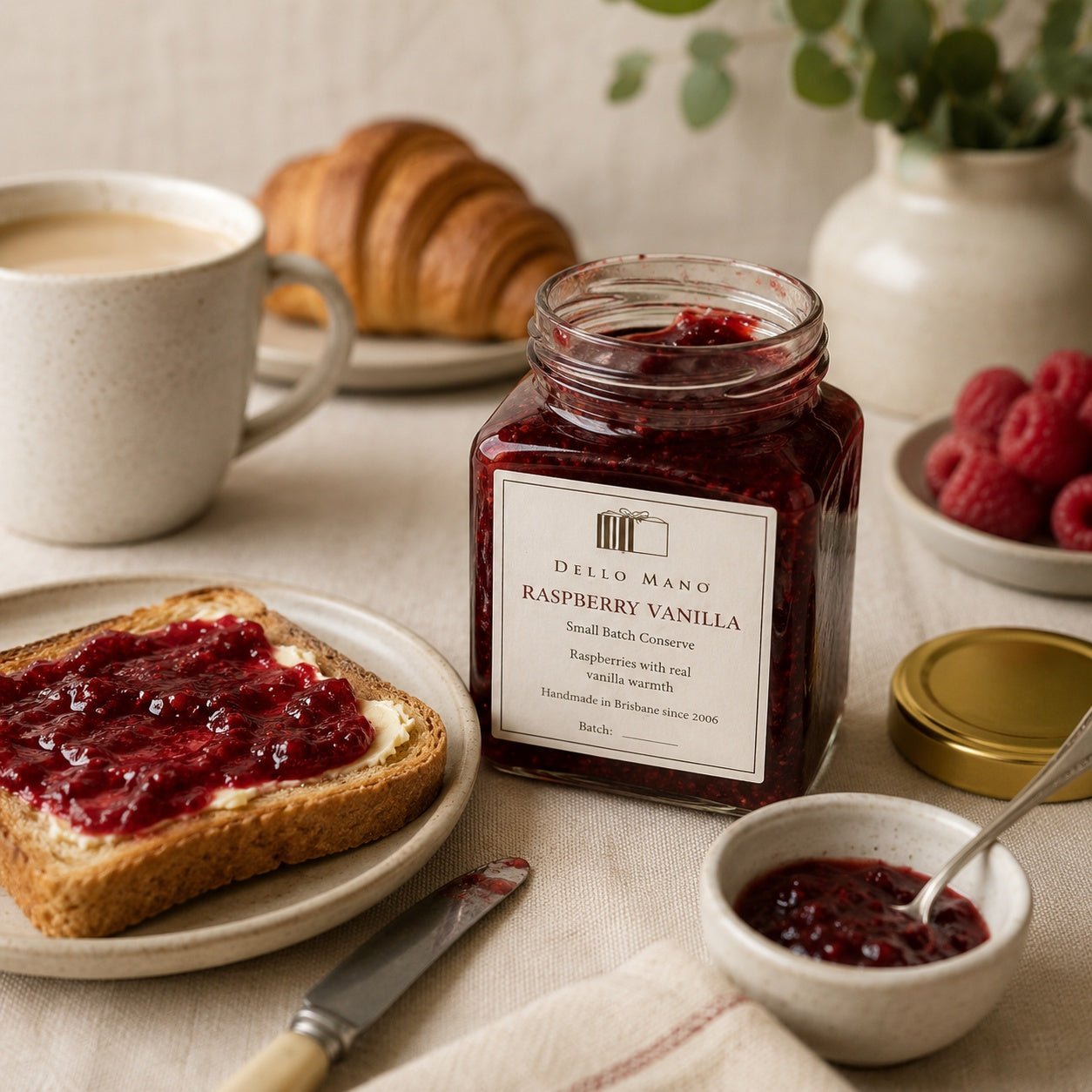 Raspberry Vanilla Jam | Handmade Luxury Treats by Dello Mano
