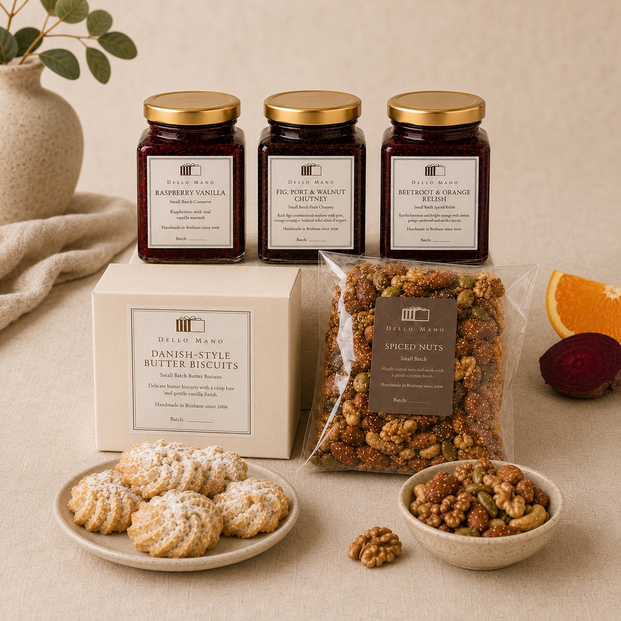 THE SWEET & SAVOURY HAMPER | Handmade Luxury Treats by Dello Mano