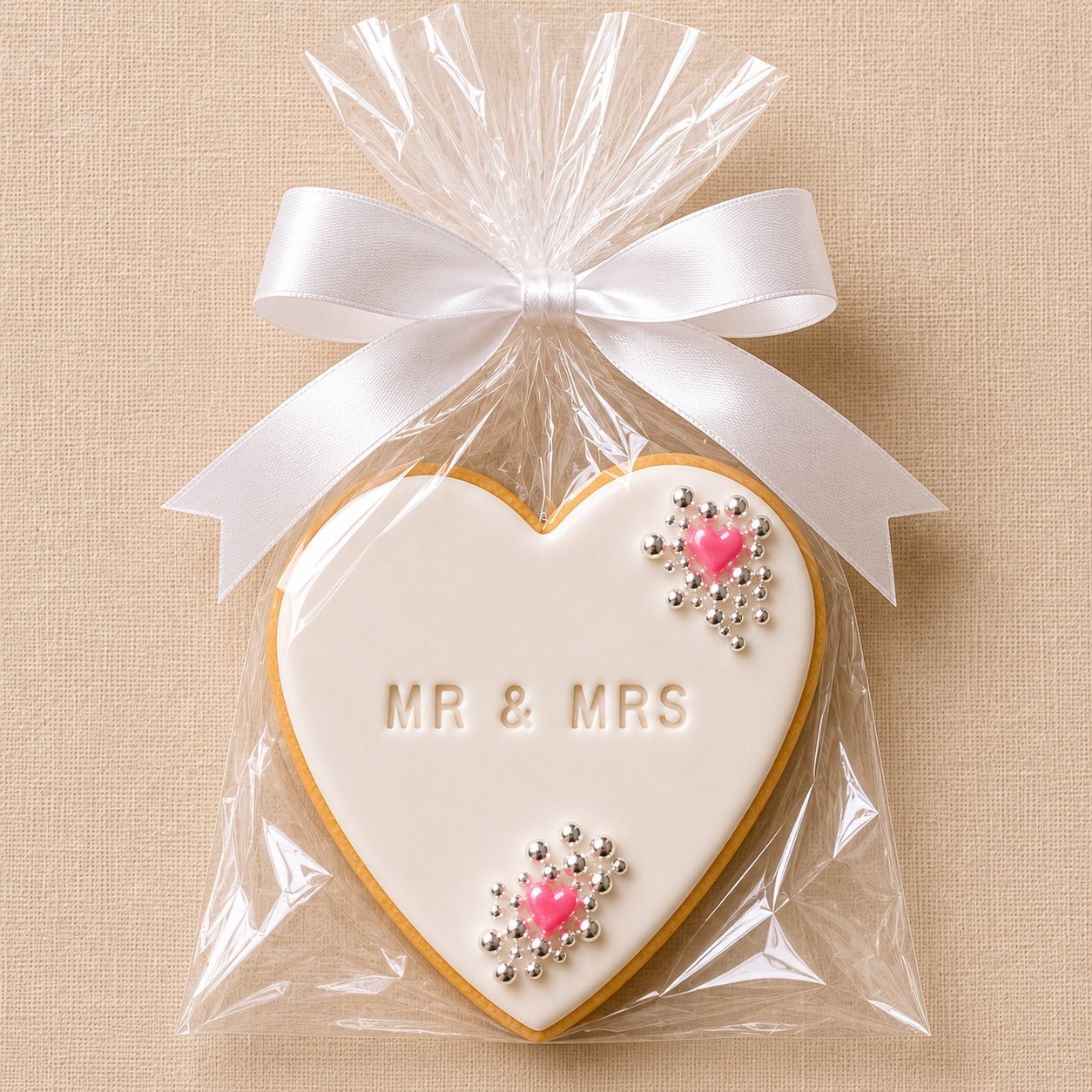 Wedding Heart Cookie Favours | Handmade Luxury Treats by Dello Mano