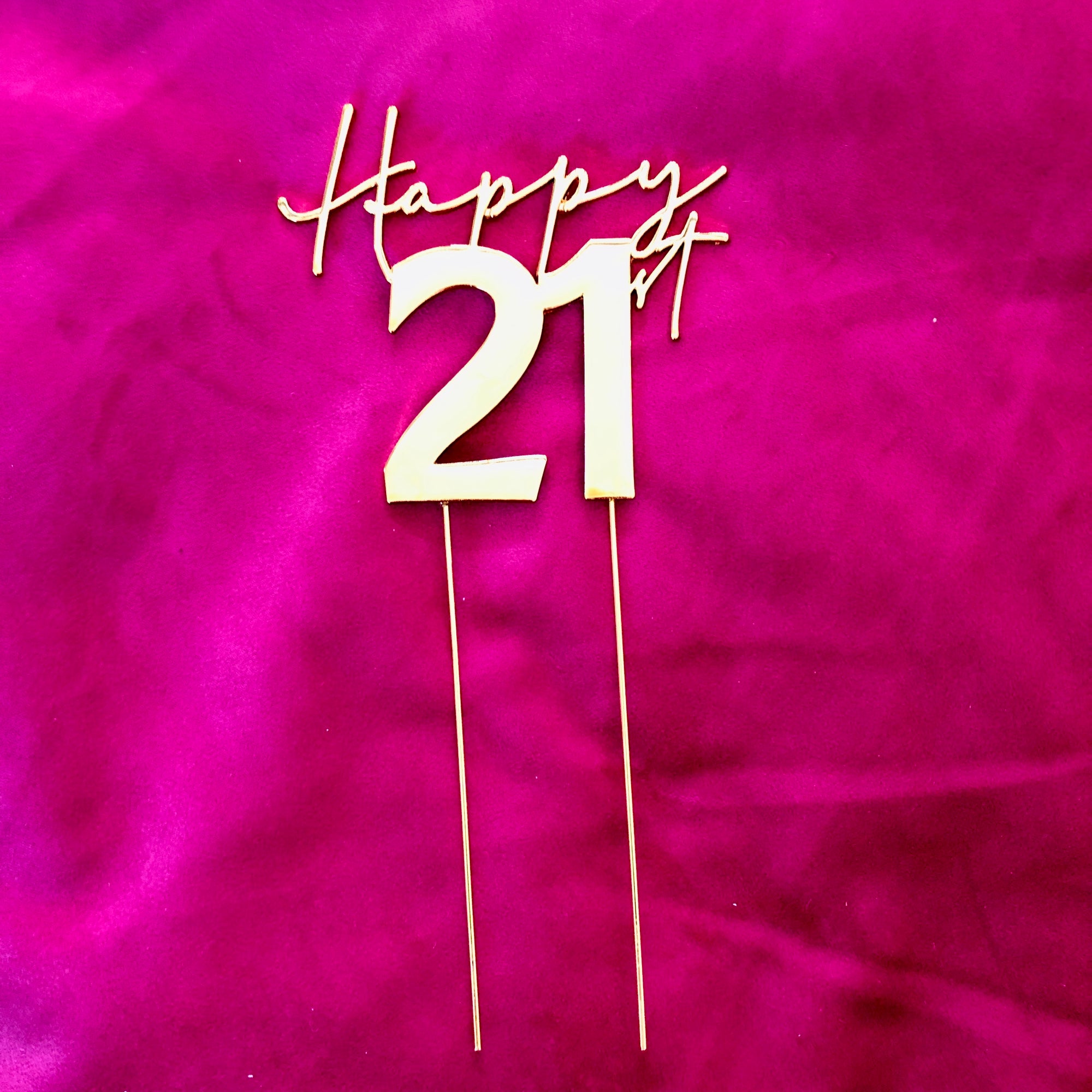 Cake Topper-Happy 21st-Deluxe