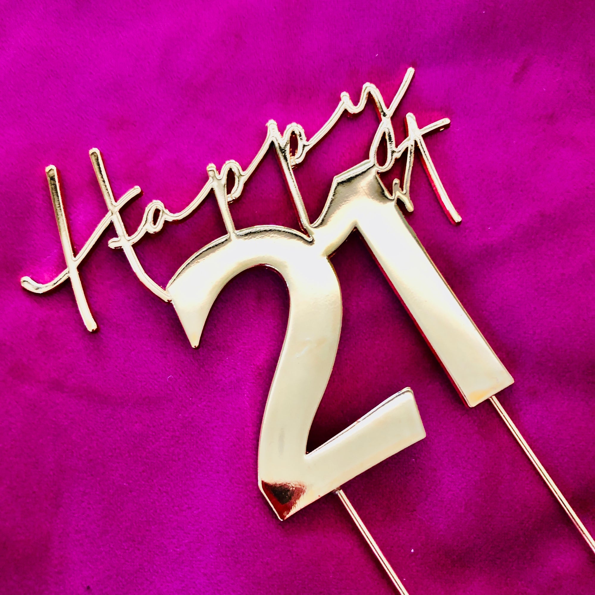 Cake Topper-Happy 21st-Deluxe