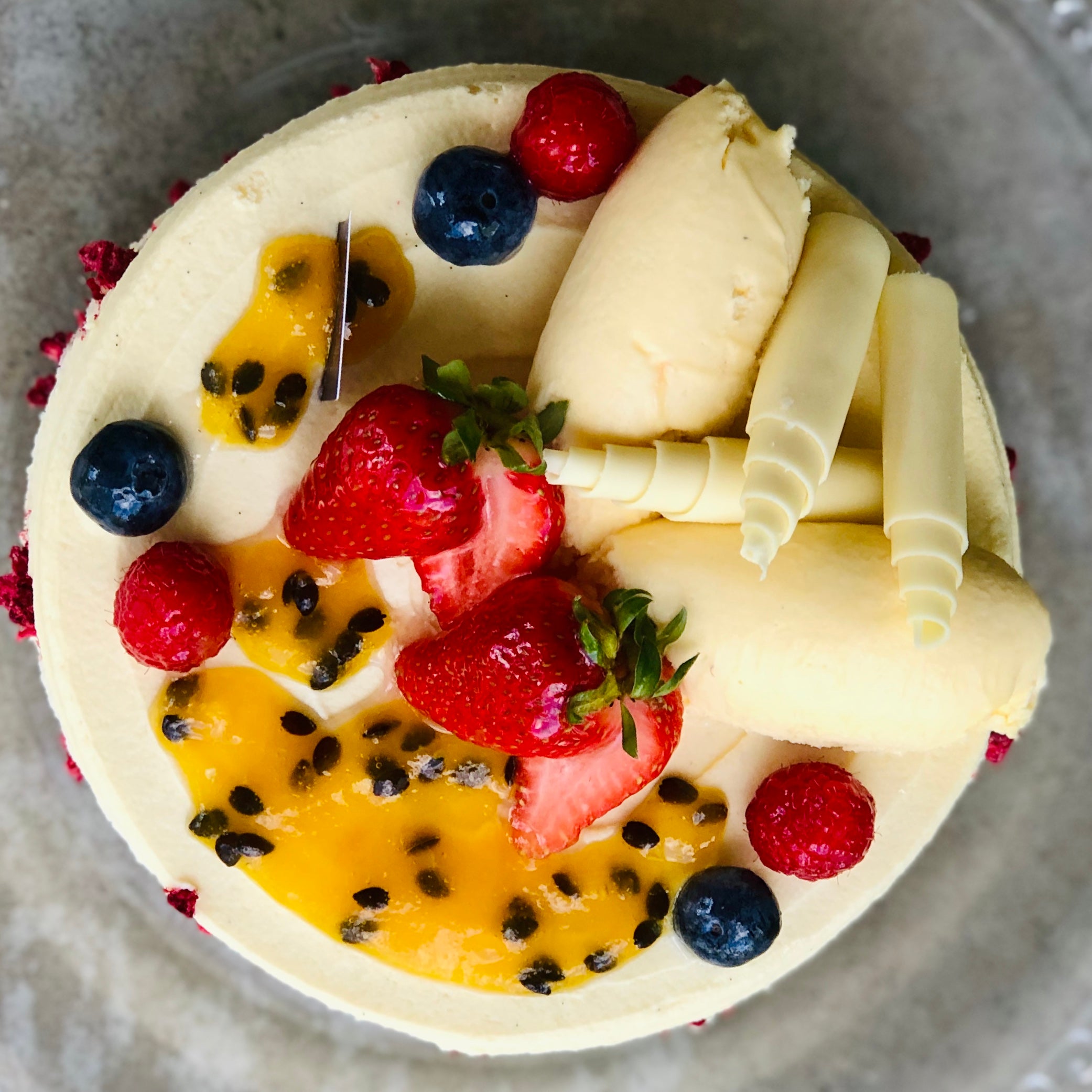 Raspberry & Passionfruit Torte Cake