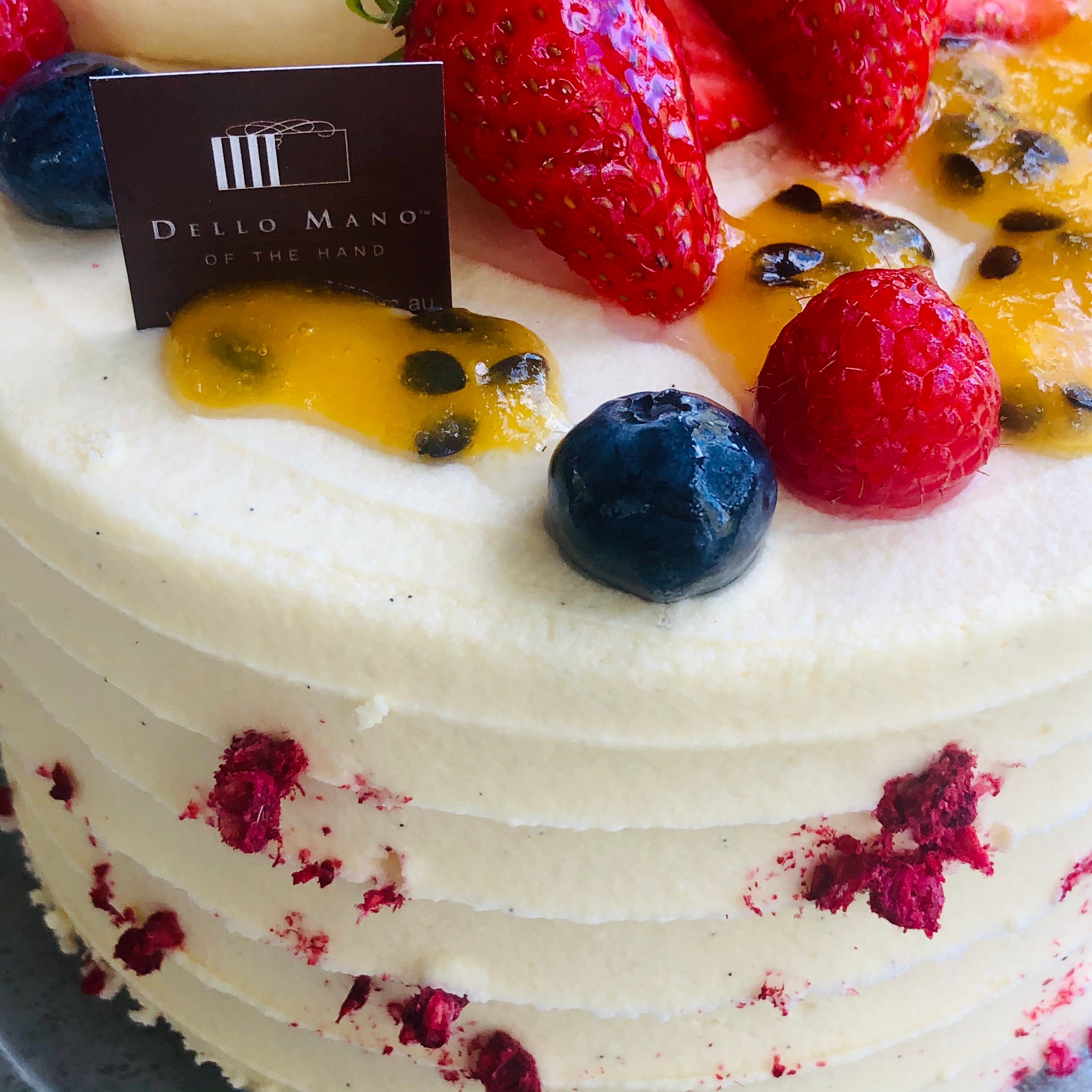 Raspberry & Passionfruit Torte Cake